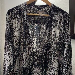 Black and white blouse